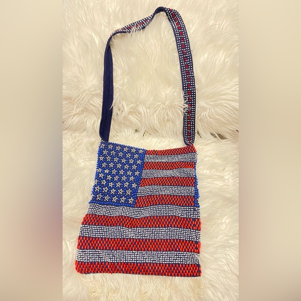 Beaded‎ American Flag Bag / Purse